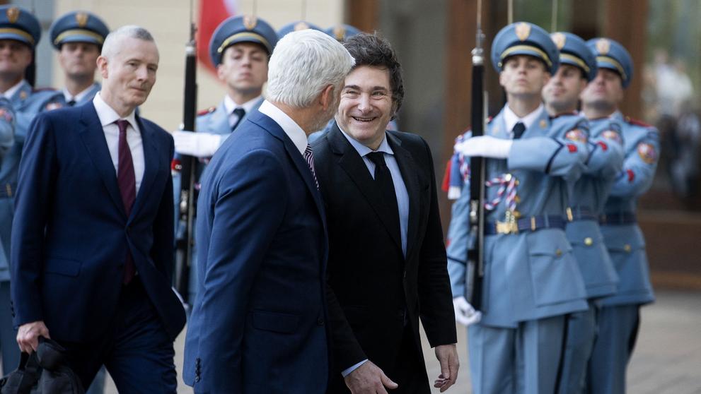Prezident Petr Pavel a prezident Argentiny Javier Milei