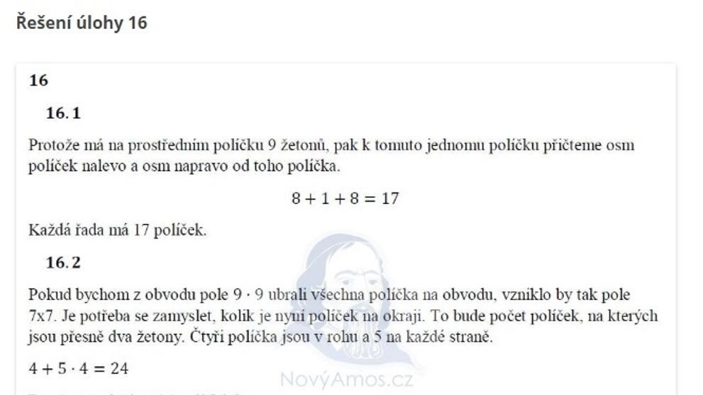Zadání a řešení testu z matematiky - přijímačky - 6