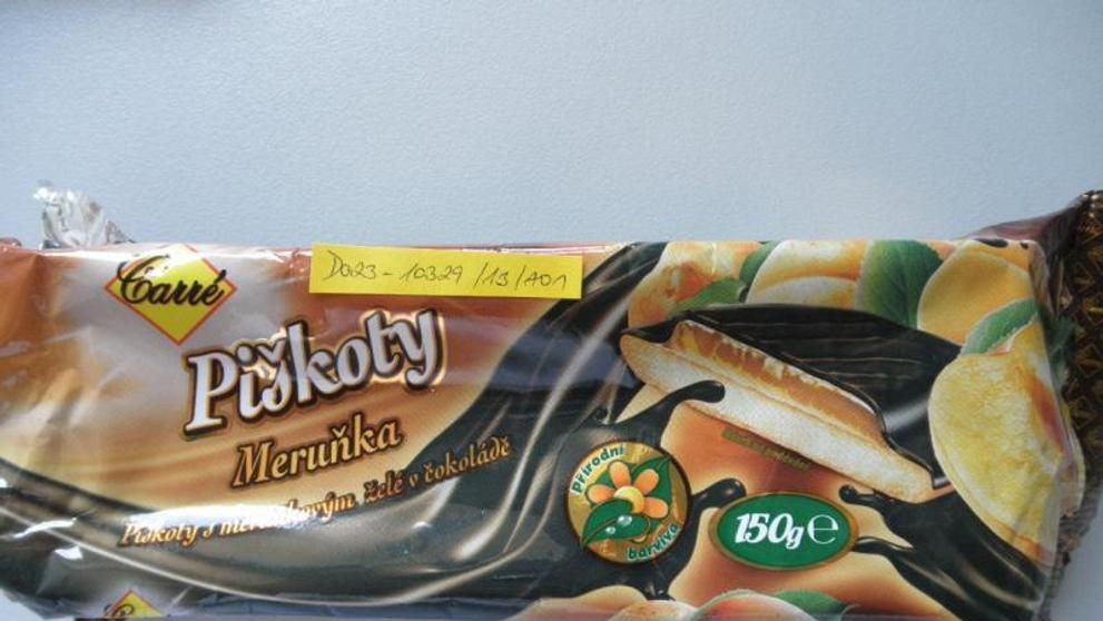 Potraviny na pranýři: Penny Market: Carré Piškoty Meruňka, piškoty s meruňkovým želé v čokoládě - 2