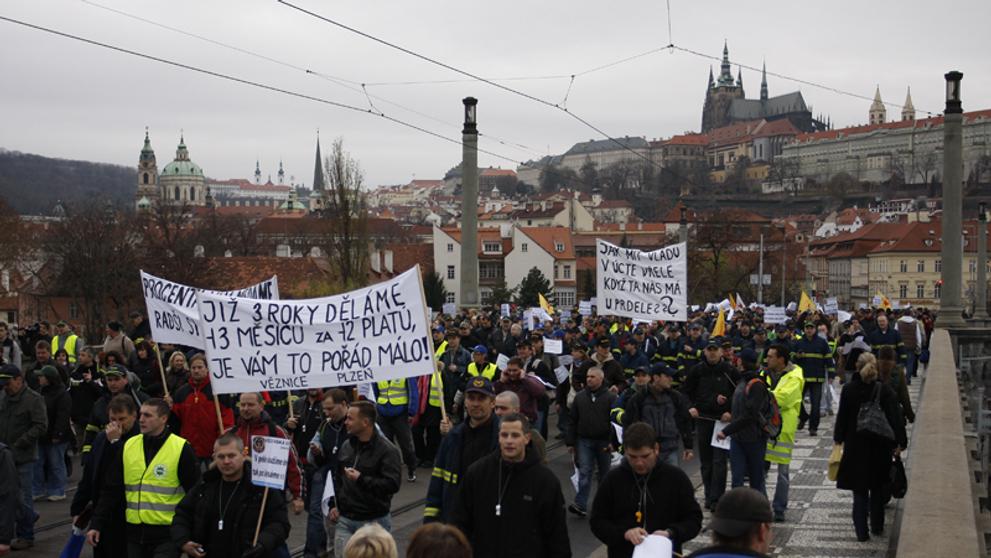 Protestující státní zaměstnanci 2