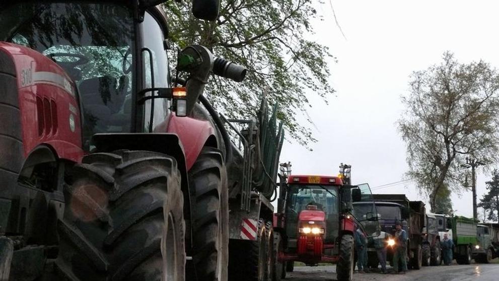 Protest zemědělců proti nízkým výkupním cenám mléka