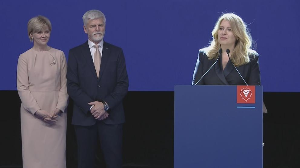 Eva Pavlová, generál Petr Pavel a prezidentka Slovenské republiky Zuzana Čaputová
