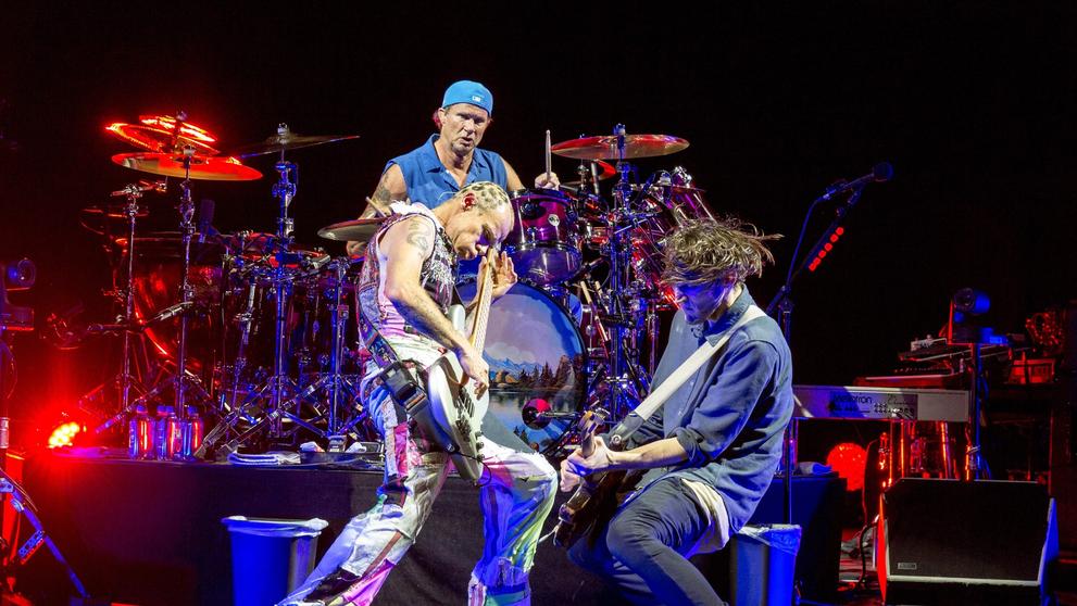 Flea, Chad Smith a Josh Klinghoffer, 28. 6. 2017 Red Hot Chili Peppers
