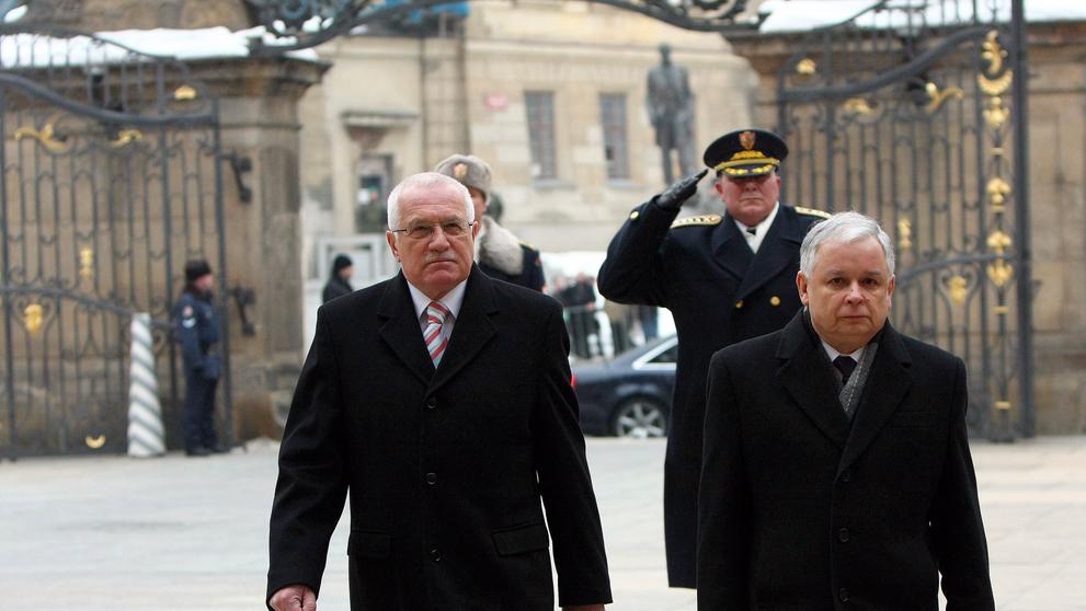 Lech Kaczynski na státní návštěvě v ČR