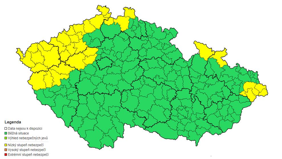 Výstraha před silným větrem, 10. 10. 2024 ráno