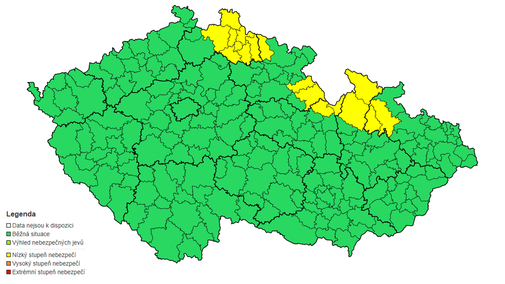 Výstraha - sníh