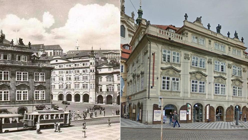 Praha dříve a dnes - Malostranské náměstí