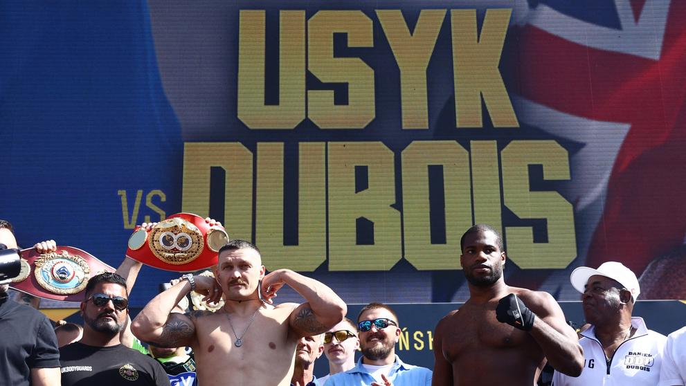 Vážení mezi Oleksandrem Usykem a Danielem Duboisem