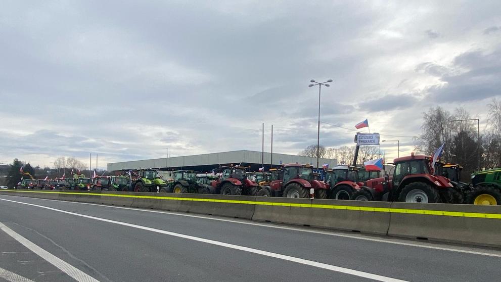 Zemědělci na hraničním přechodu Chotěbuz (3)