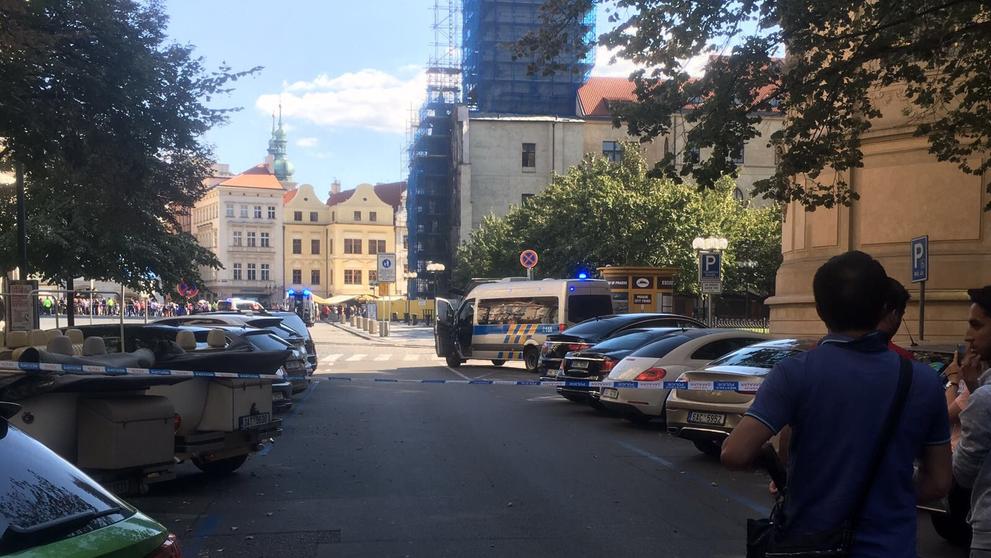 Policejní poplach na Staroměstském náměstí