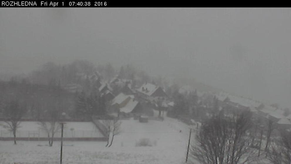 Sníh 1. dubna - Hora sv. Kateřiny