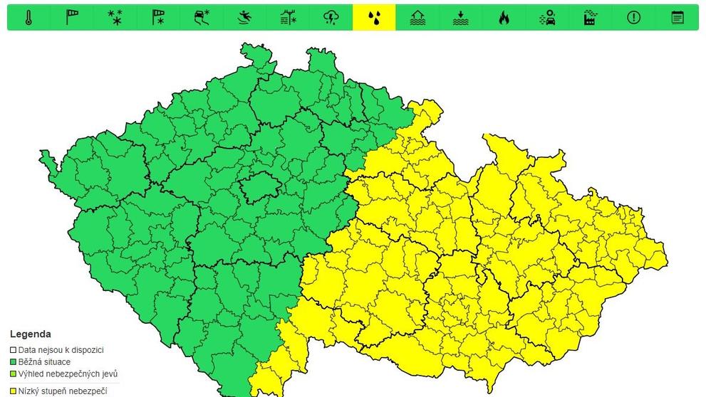 Výstraha vyhlášená 15. 5. 2023