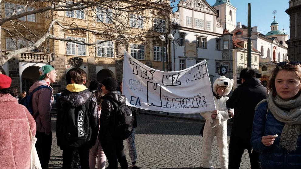 Demonstrace českých studentů za lepší klimatické podmínky - 3