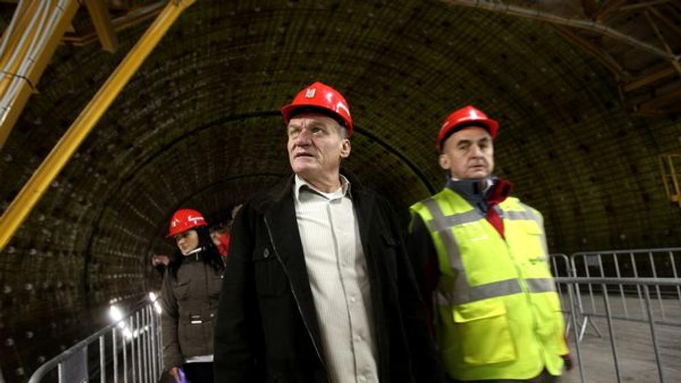 Primátor Svoboda v tunelu Blanka