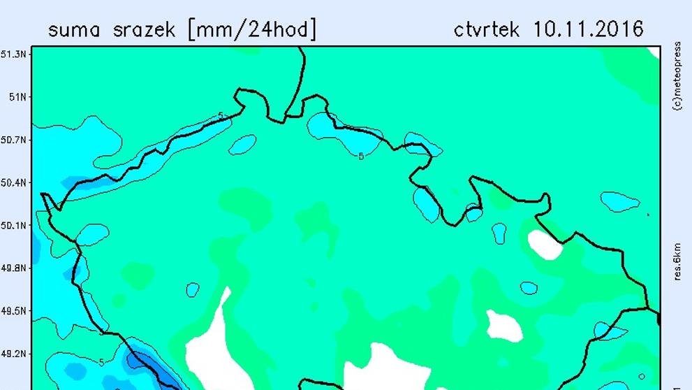 Mapa srážek - 3