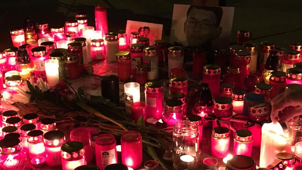 Pieta za zavražděného slovenského novináře na Václavském náměstí - 1