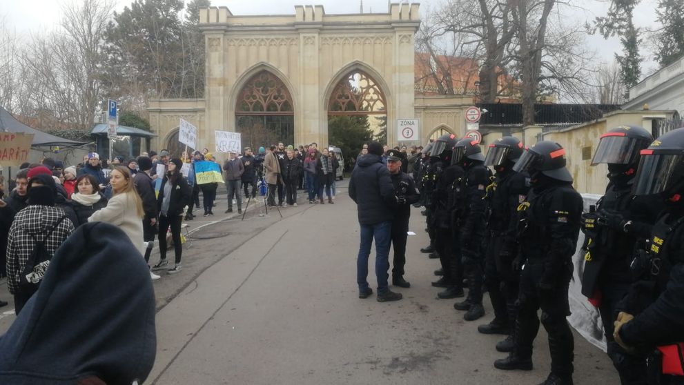 Protesty za Ukrajinu
