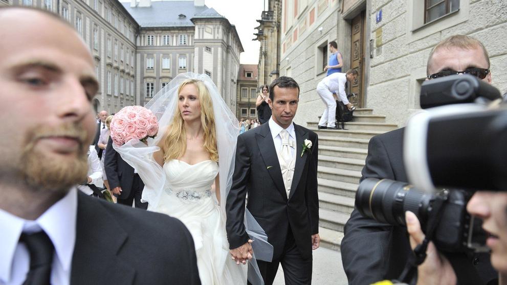 Radek Štěpánek a Nicole Vaidišová na první svatbě v roce 2010