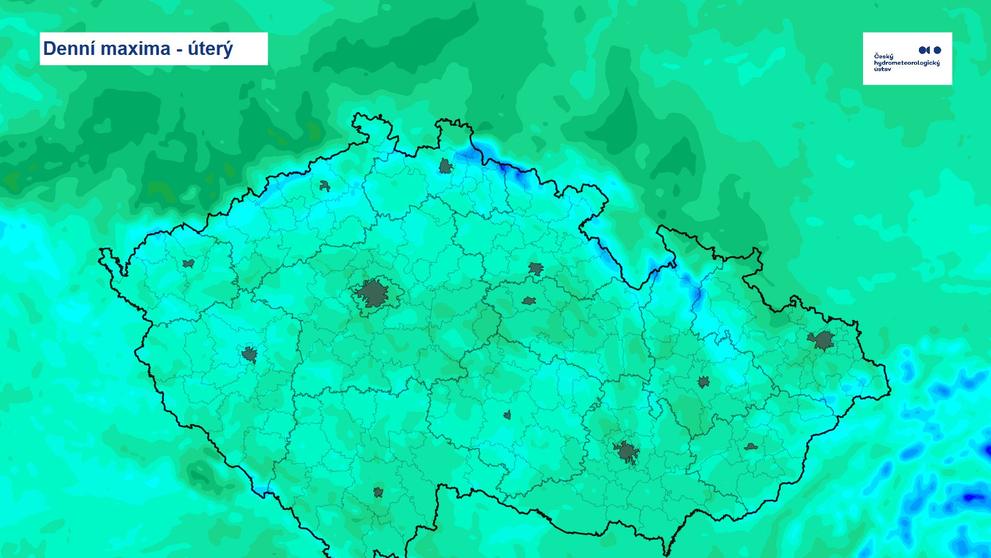 Denní maxima – úterý 4. 2. 2025