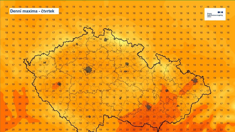 Denní maxima – čtvrtek