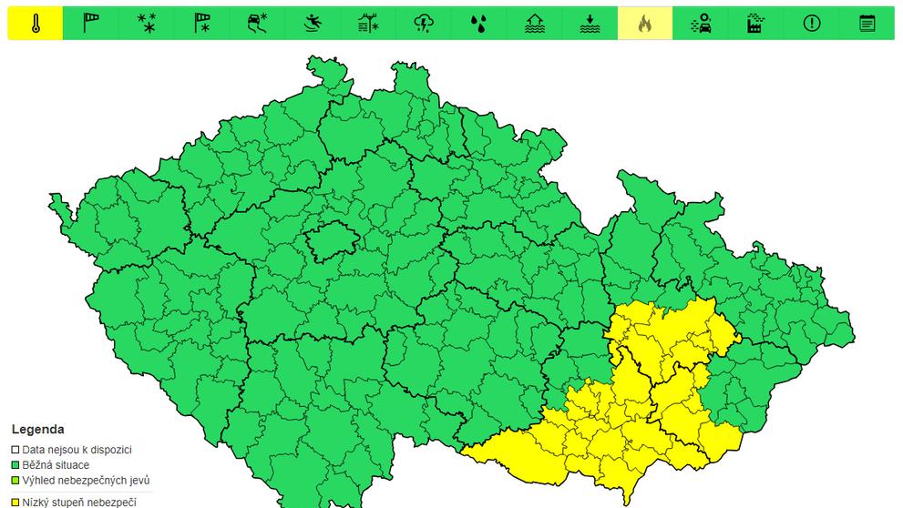 Výstraha před vysokými teplotami, 2. 9.