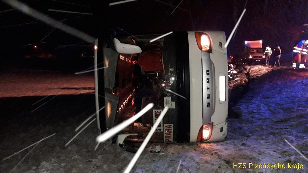 Havárie autobusu na Klatovsku - 2