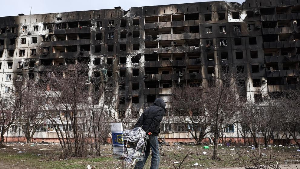 Válkou zničený Mariupol
