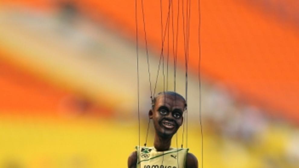 Usain Bolt jako loutka