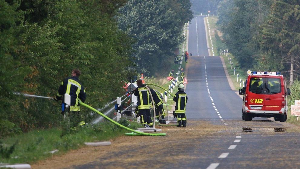 Požár v Německu kvůli raketovým testům - 3