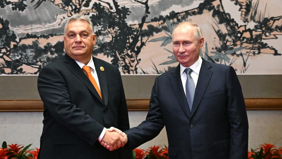 Viktor Orbán a Vladimir Putin, 17. 10. 2023 Peking