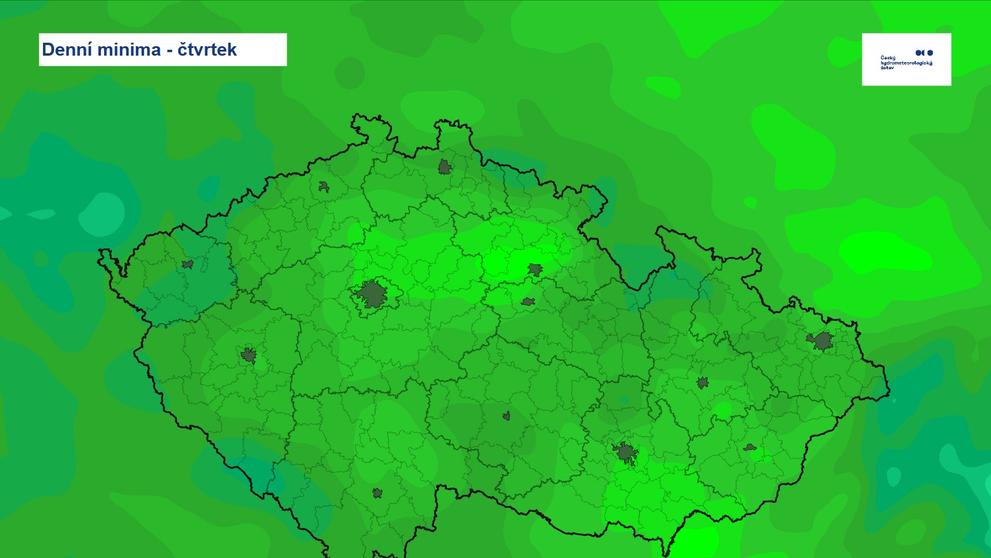 Ranní minima čtvrtek
