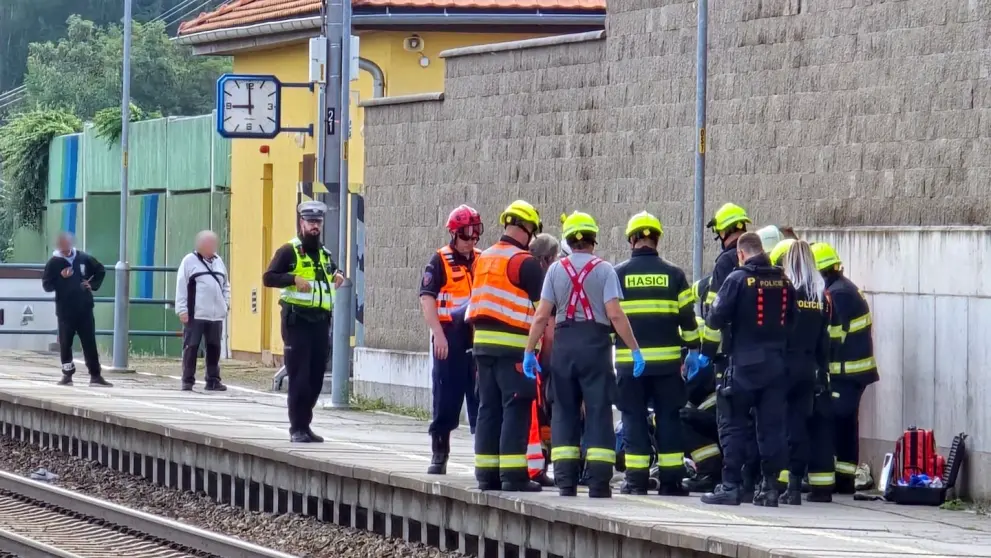 Srážka osoby vlakem v Ejpovicích