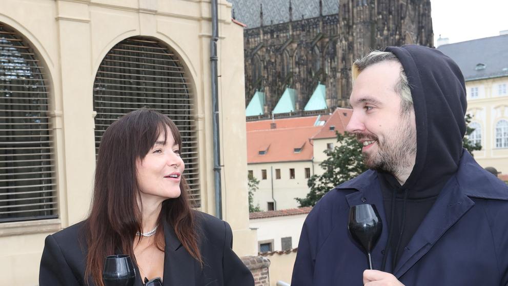 Radka Třeštíková a Jan Černý, 23. 9. 2023 módní přehlídka na Pražském hradě