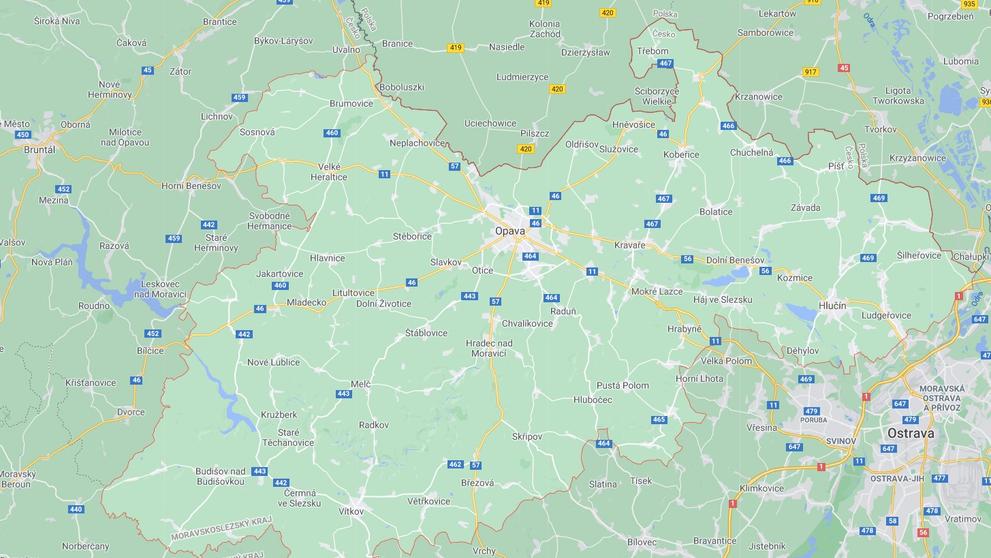 Moravskoslezský kraj - okres Opava