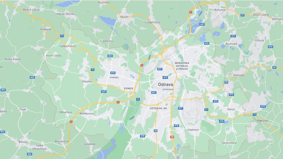 Moravskoslezský kraj - okres Ostrava