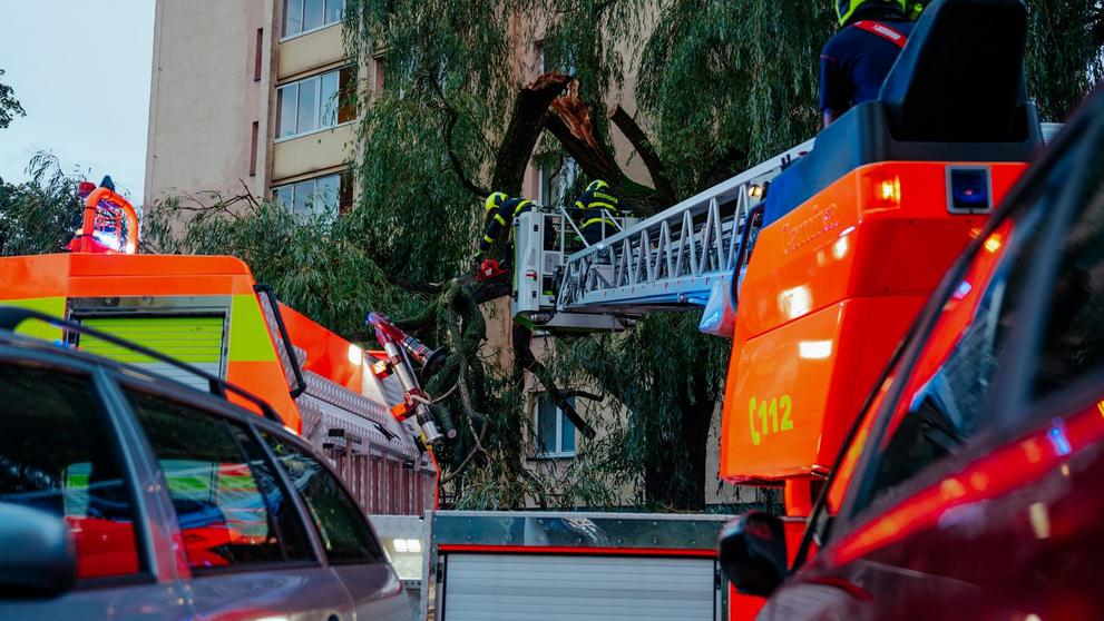 Likvidace následků bouřek v Moravskoslezském kraji