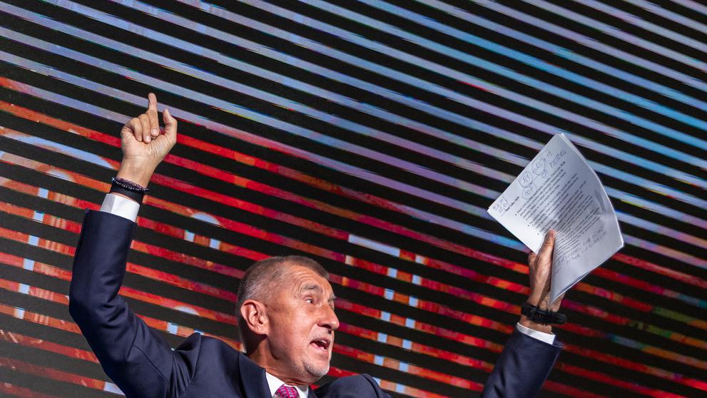 Andrej Babiš ve štábu ANO