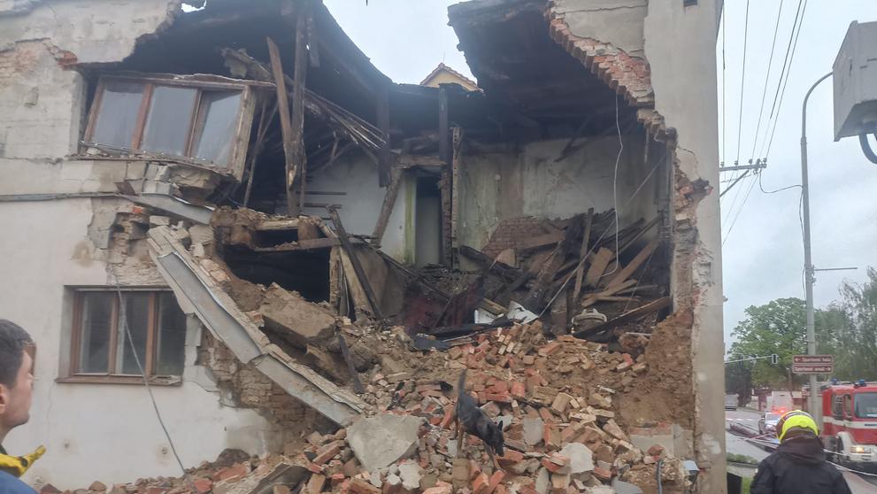 Déšť poškodil statiku domu, Zlínsko