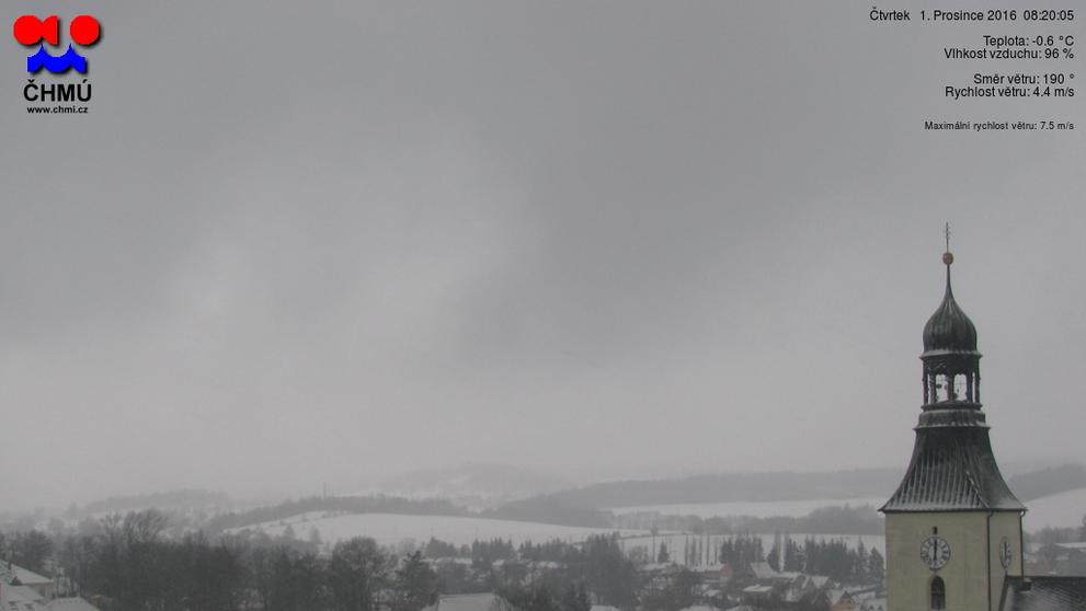 Sněžení 30.11. 2016 - Rýmařov