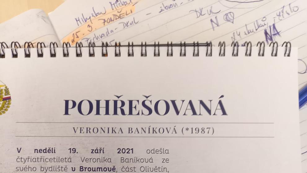 Pohřešovaná Veronika Baníková