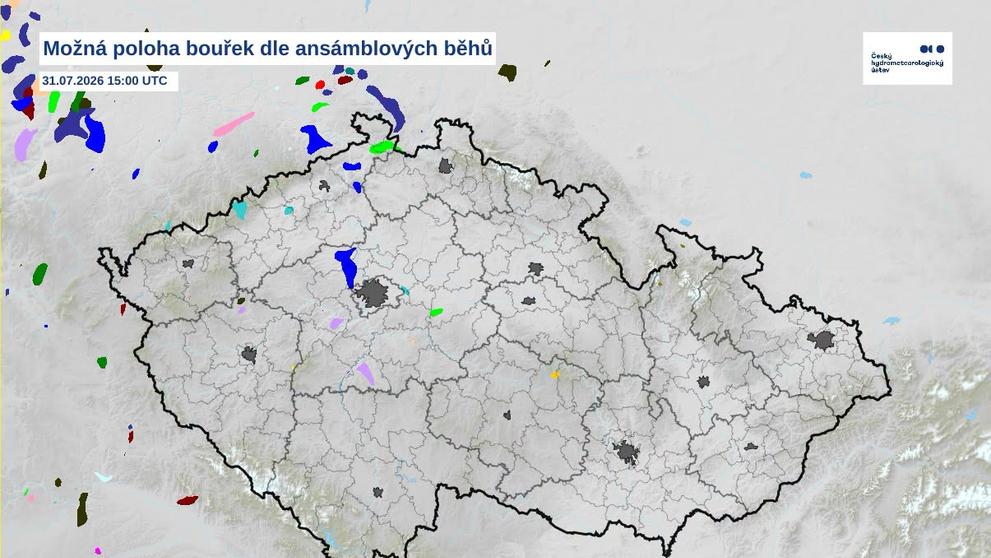 Pravděpodobný výskyt bouřek