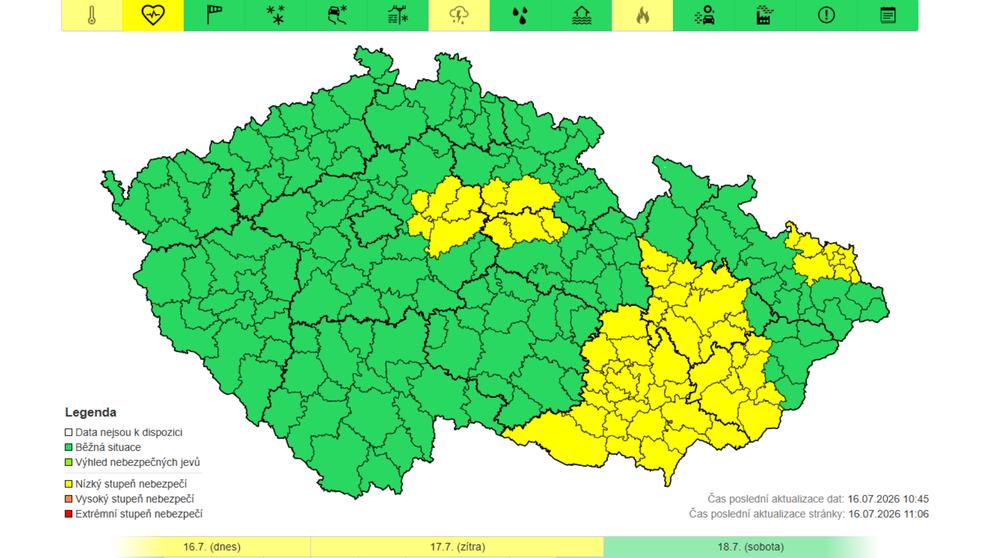 Výstraha ČHMÚ – Silná zátěž teplem