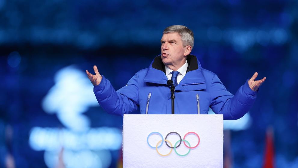 Šéf MOV Thomas Bach při závěrečném projevu.
