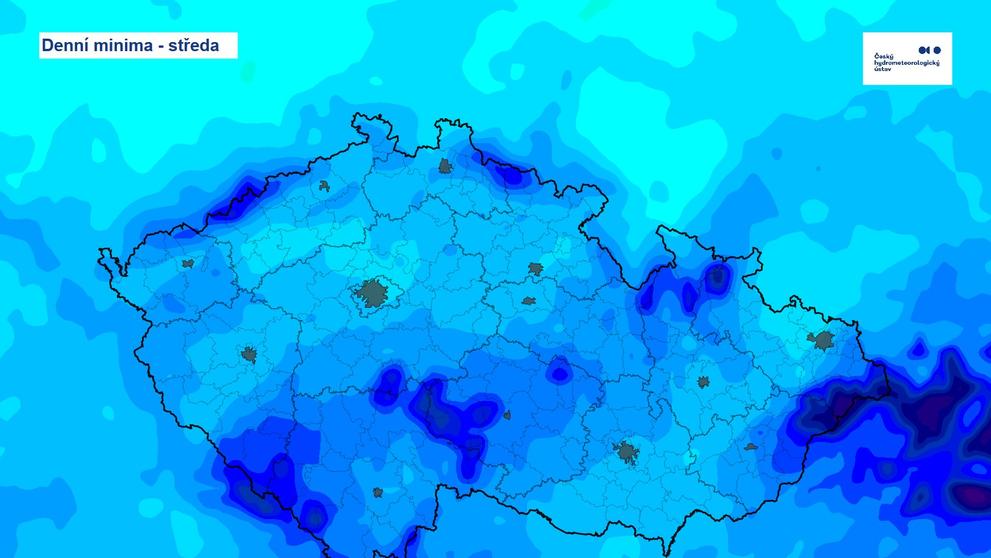 Denní minima – středa 19. 11.