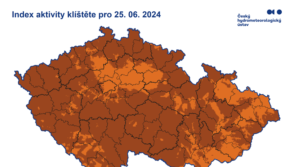 Index aktivity klíštěte, 25. 6. 2024
