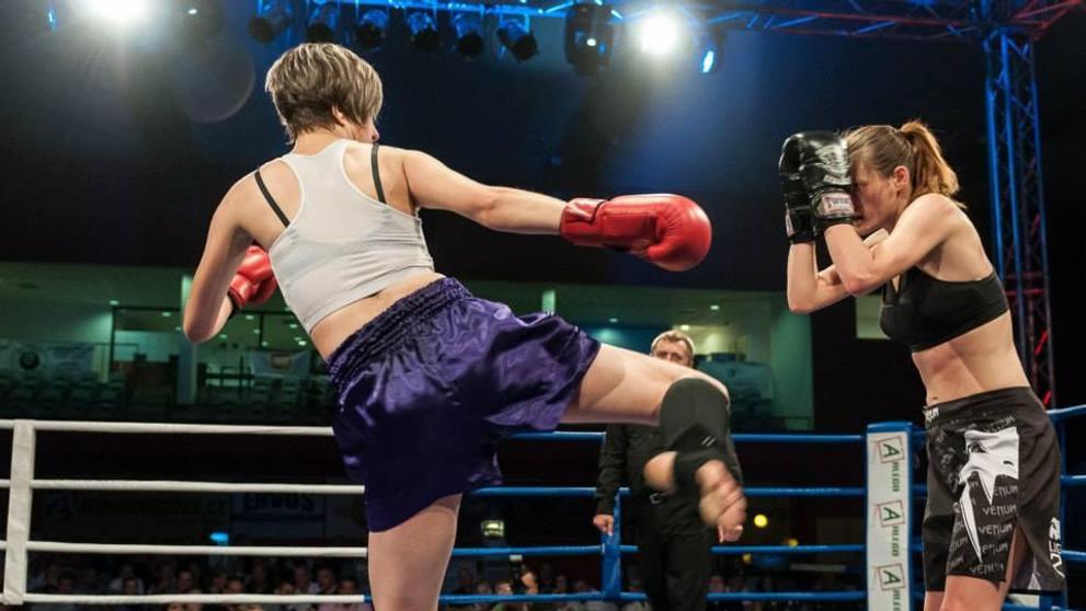 Kateřina při zápasechv kickboxu - 3
