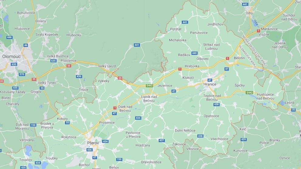 Olomoucký kraj - okres Přerov