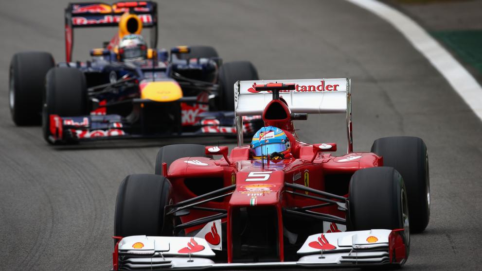 Alonso a Vettel v Brazílii