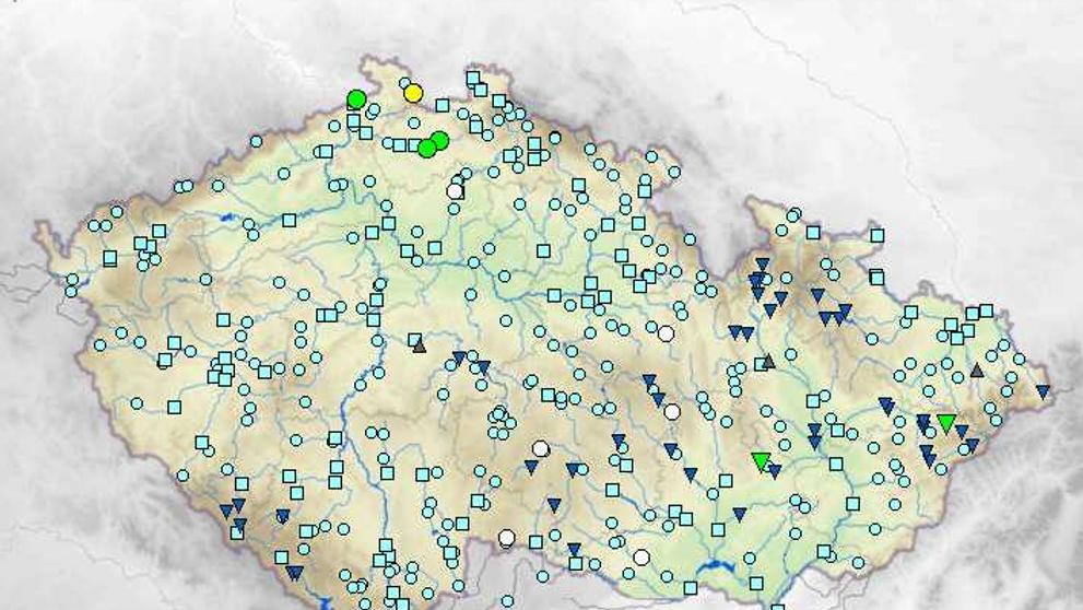 Stav a průtok na tocích 21. 2. 2017 - 11:00