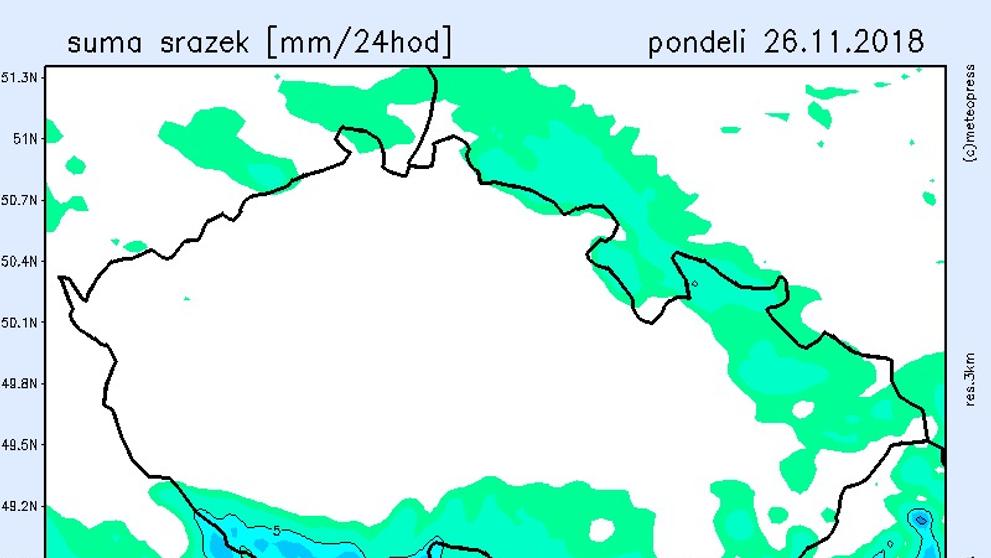 Mapy sněhu 26. - 29. 11. 2019 - 1